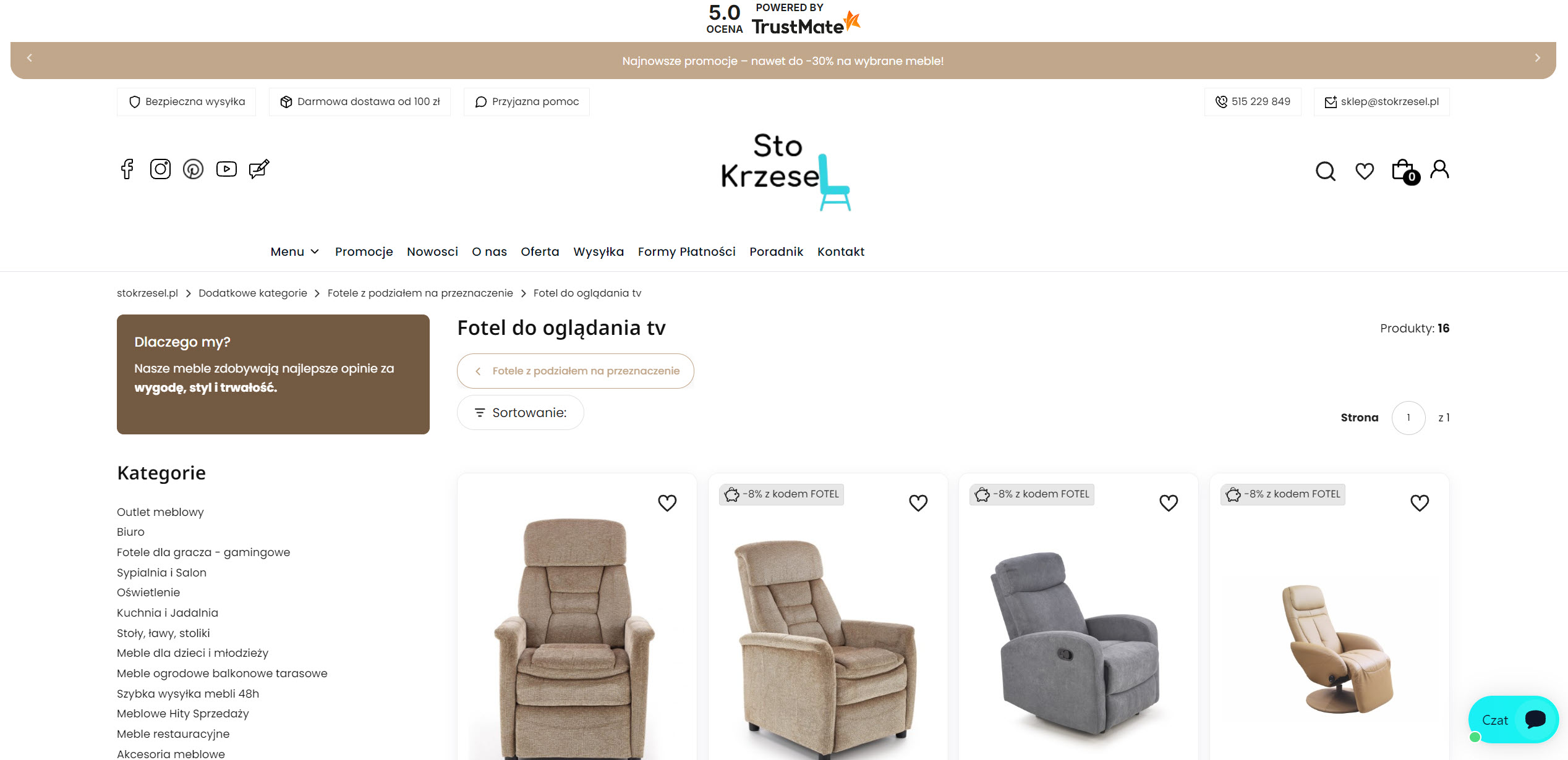 Najwygodniejszy fotel do oglądania TV — jakie cechy decydują o komforcie?