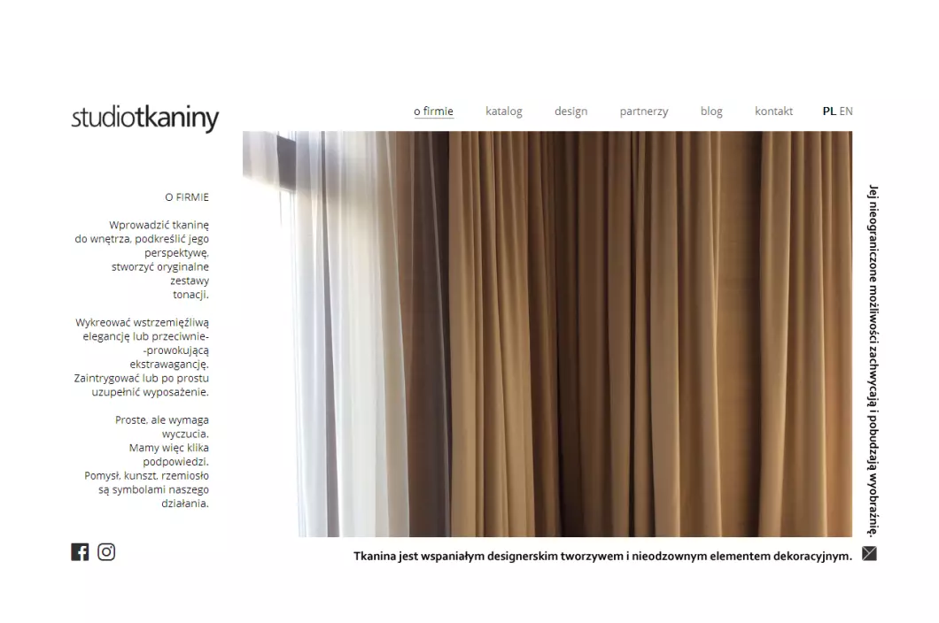 Firany, zasłony i dekoracje okien | Studio Tkaniny