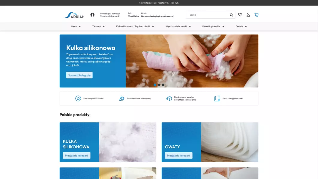 Hurtownia materiałów tapicerskich | Adrian