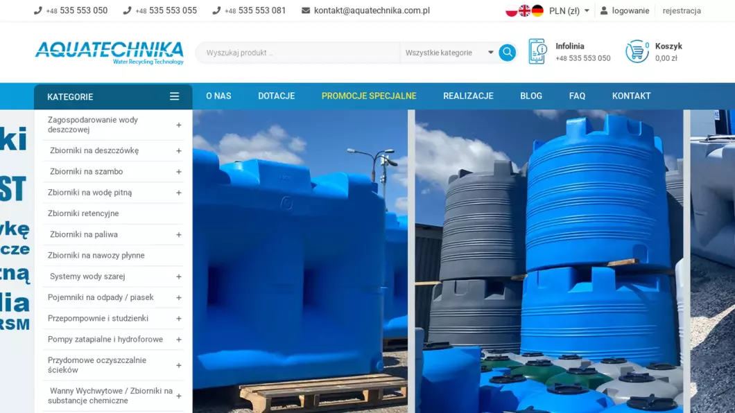 Aquatechnika - zbiorniki na deszczówkę