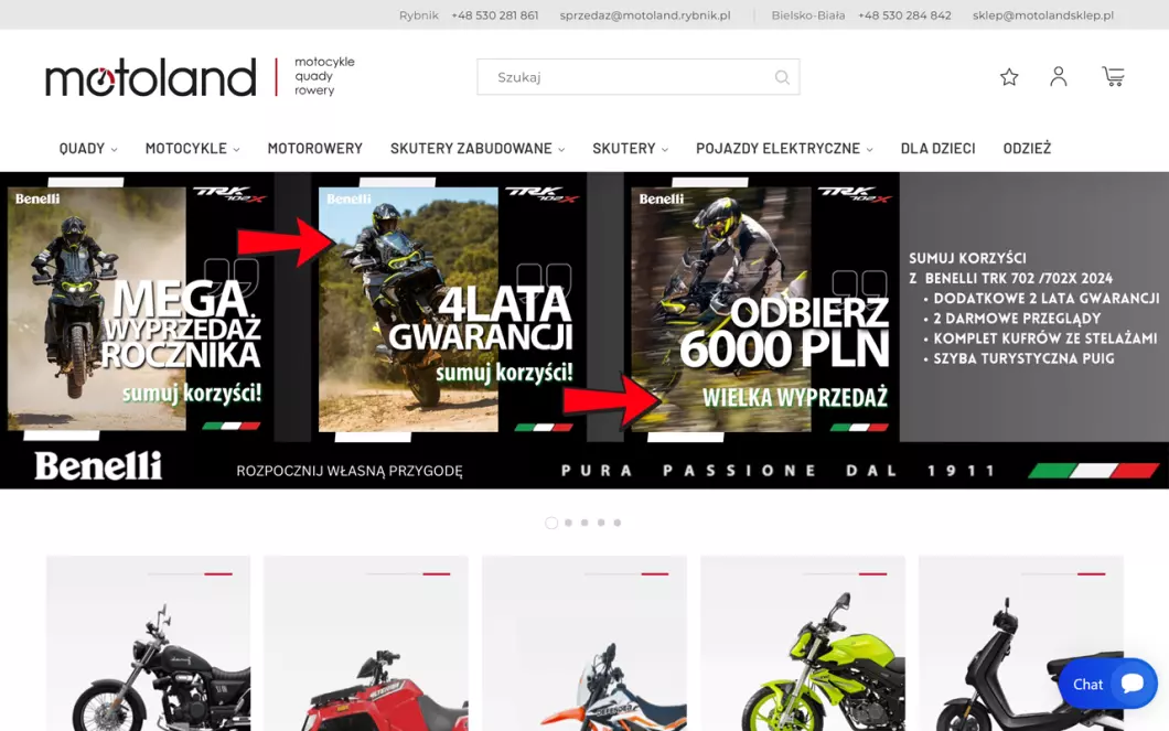 Internetowy sklep motocyklowy | MotoLand